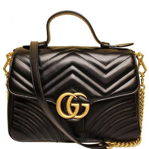 gucci black leather small bag|GG Marmont small shoulder bag .